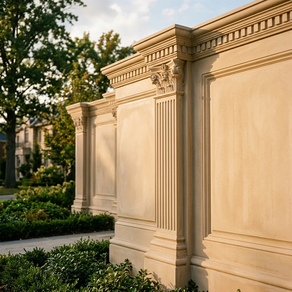 GOGER boundary wall with classic column design