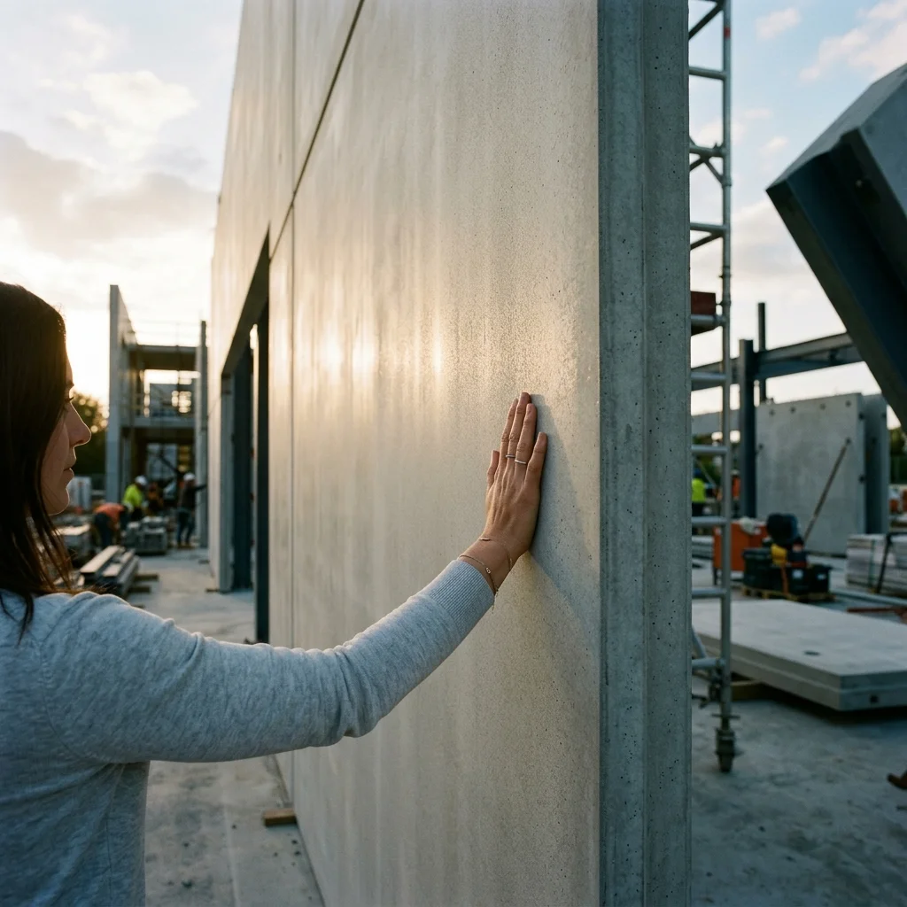 GOGER panel material at close range — human-scale reference