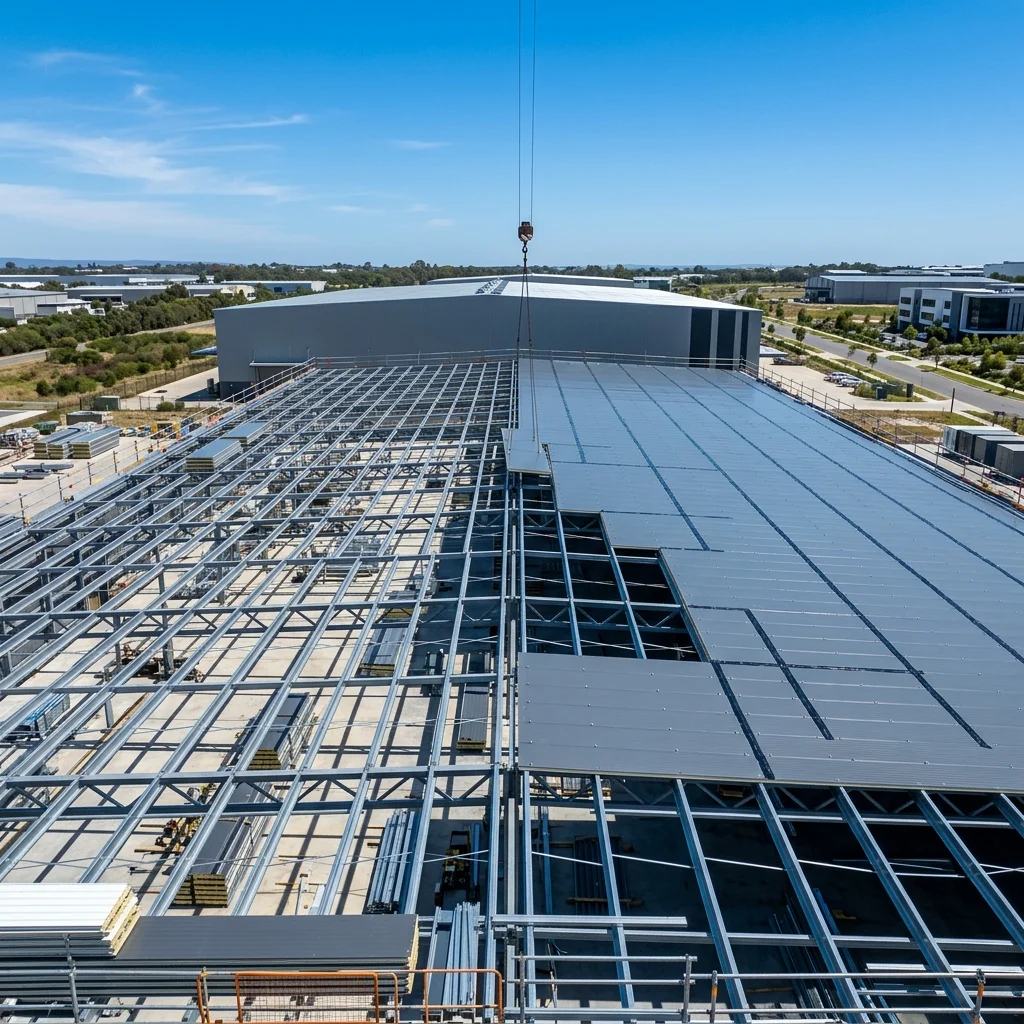 GOGER roof structure panel installation